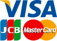 VISA、JCB、MasterCardなど各種クレジットカードがご利用いただけます。